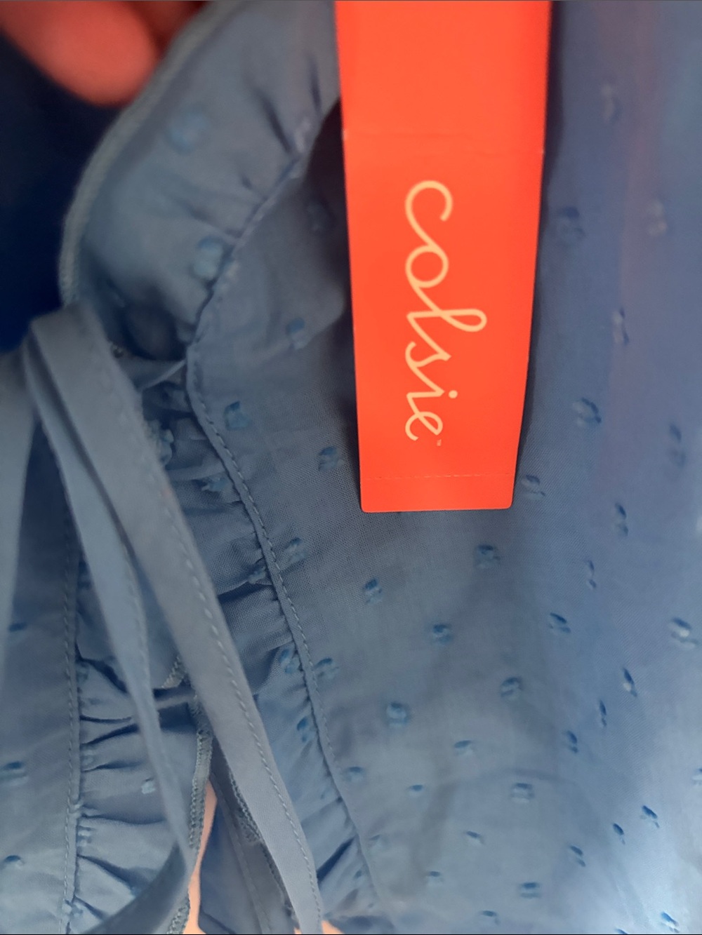 Colsie Blue Ruffle Tie-Front Camisole - Picture 4 of 6